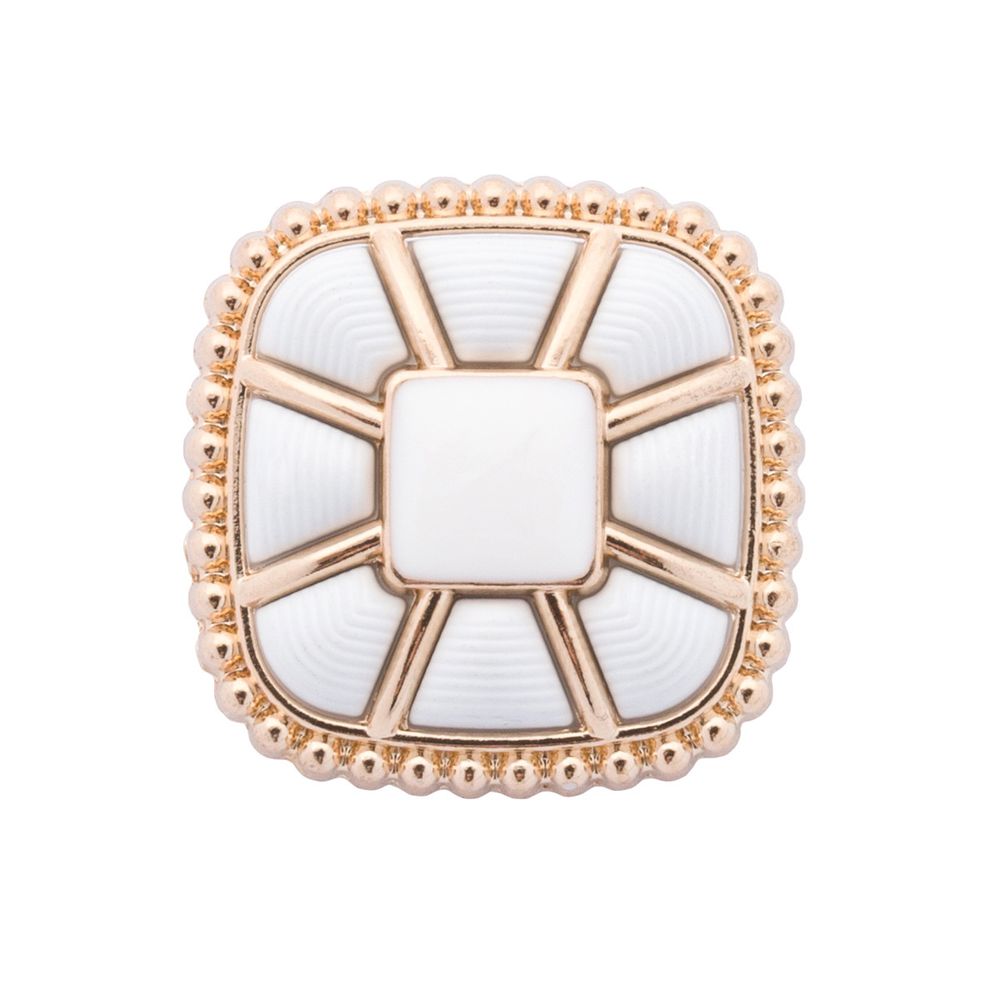 Пуговицы на ножке 36L=23 мм, металл, GD.White (золото-белый), 10 шт, MP07