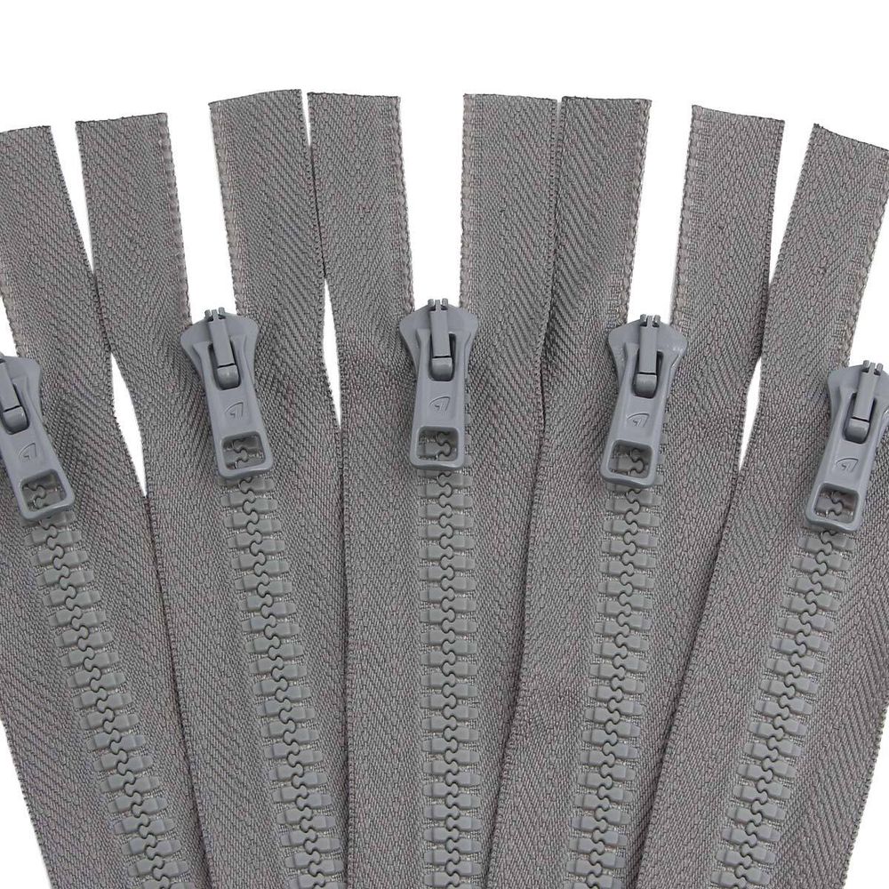 Молния трактор Arta Т6 (6 мм) 1 зам., разъем., 65 см, цв. 074 серый, уп.5 шт