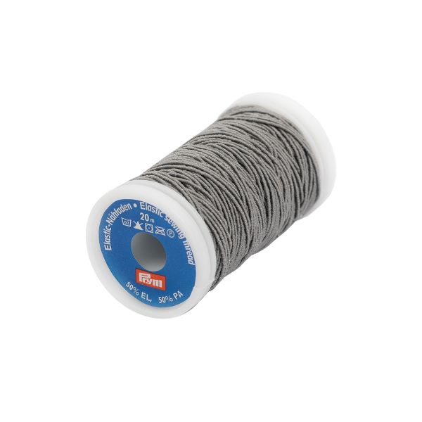 Нить эластичная ⌀0.5 мм, 1 шт, светло-серая, Prym 970011