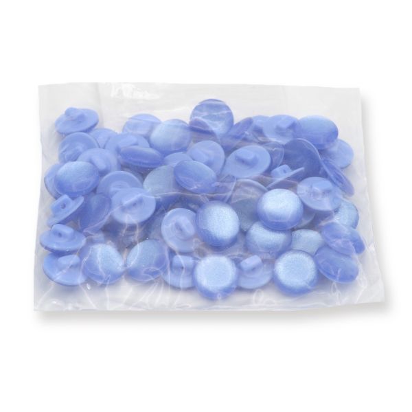 Пуговицы на ножке 22L (14мм), пластик (col.04 василек), 72 шт, CR P-45