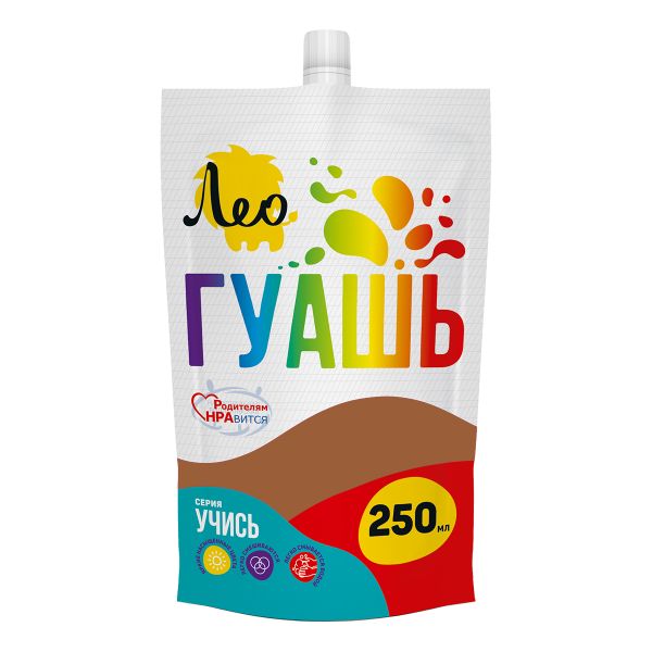 Краска гуашь 250 мл, 701 коричневая/ brown, Лео LGD-250