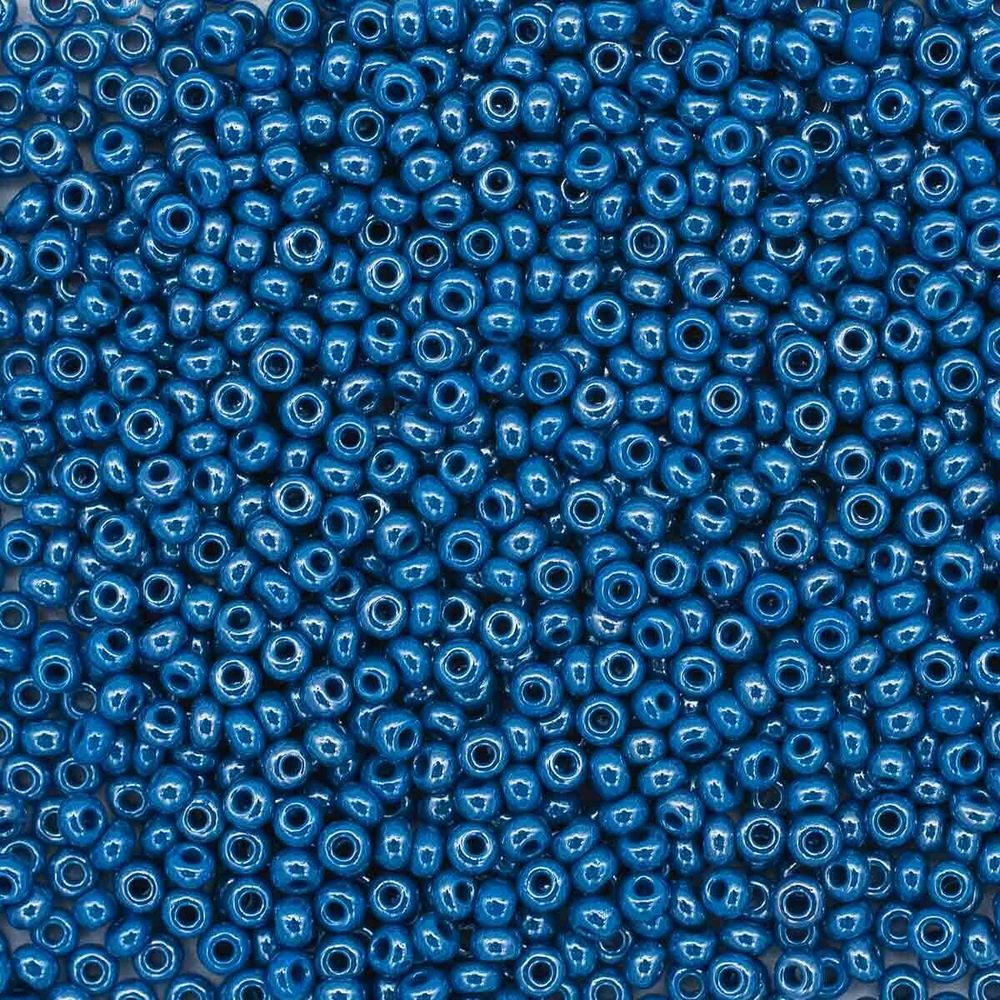 Бисер Preciosa непрозрачный с жемчужным покрытием 10/0 (38210), круг. отв, 50 г (Ч)