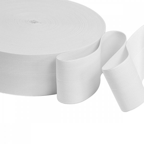 Резинка вязаная 60.0 мм / 40 метров, стандартная 3.9 г/п.м., белый