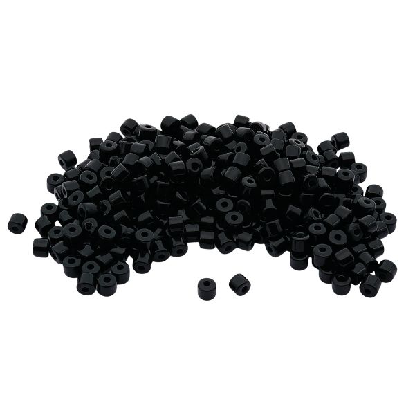 Бусины пластик 5х6 мм, цилиндр, 50гр Astra&Craft, 018 черный, 2141