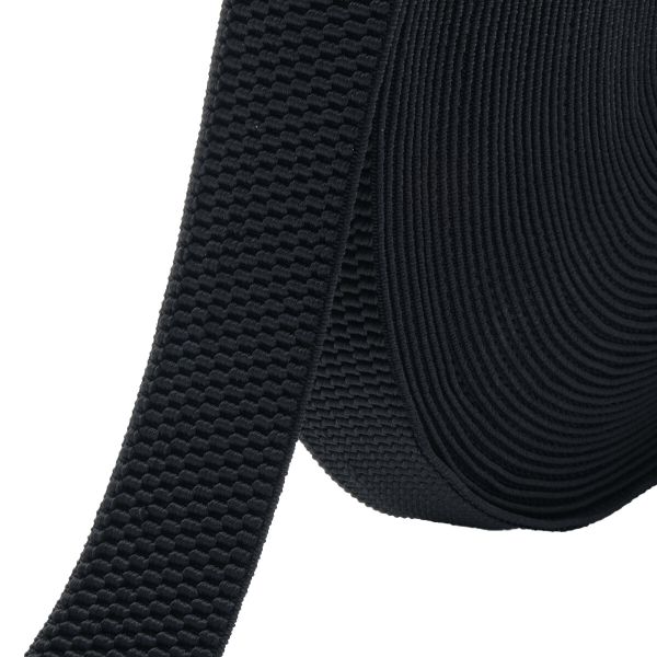 Резинка для подтяжек (помочная) 40.0 мм / 25 метров, черный