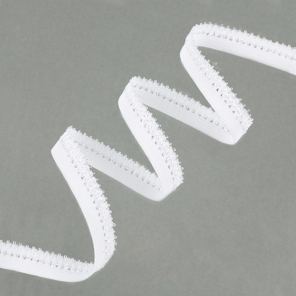 Резинка бельевая (ажурная) 10.0 мм / 25 метров, белый-2, Blitz DT-11