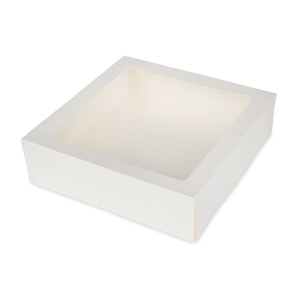 Кондитерская коробка для торта с 1 окном 20х20х4.5 см, S-Chief BFC-020