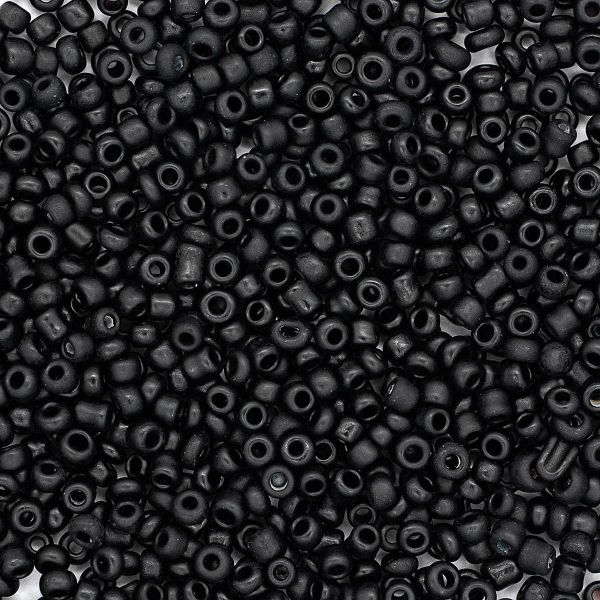 Бисер Astra&Craft 11/0 (2.1 мм), 200 г (10х20 г), цв. M49черный/непрозр.матовый