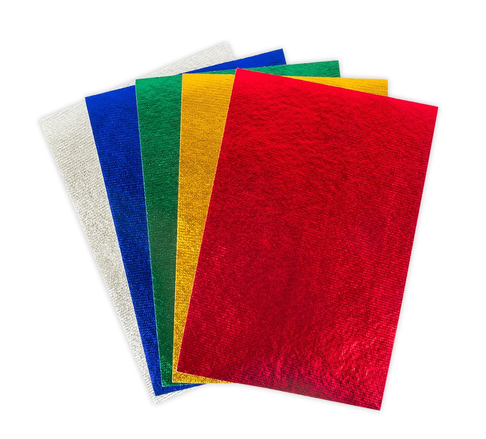 Фетр листовой жесткий 1.5 мм, 20х28.5 см, 5 шт, ассорти 1, Blitz FML15-20/30