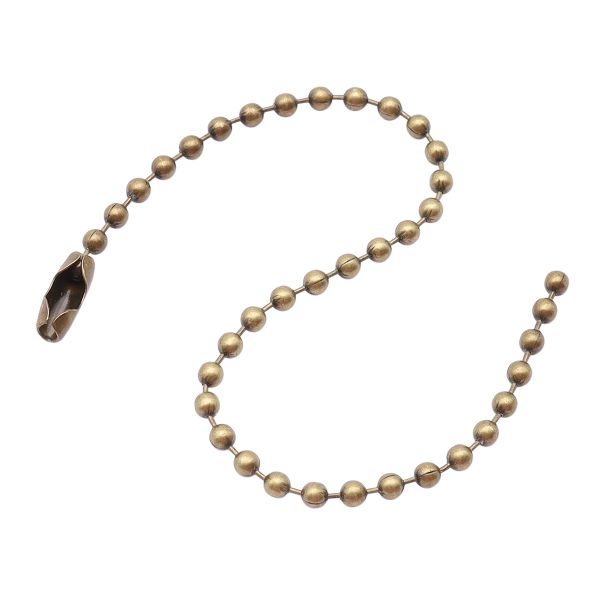 Мулька / биркодержатель (цепочка шариковая) 13,3х0,3х0,3 см (антик), К3509, 50 шт