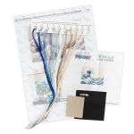 Набор для вышивания нитками Panna, Живая картина. брошь Большая волна в Канагаве, 5х6 см