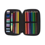 Пенал на молнии двухярусный с наполнением 19,5*13*5 см, 081264SN1P, Milan 081264SN1P