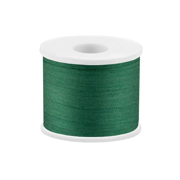 Лента (тесьма) шелковая 7.0 мм / 45.5±0.5 метров, №194 зеленый, Gamma SR-7