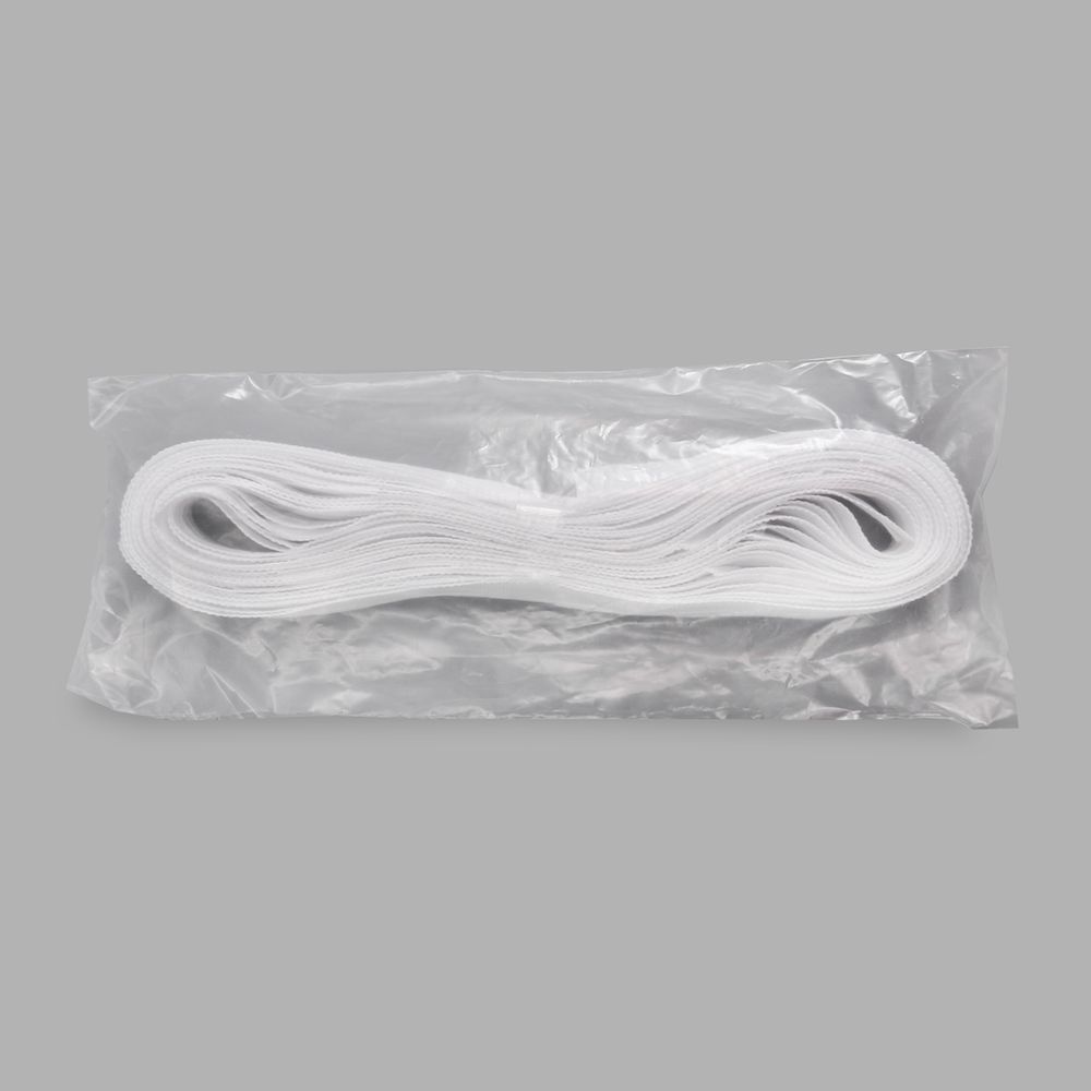 Лента (тесьма) шторная: сборка параллельная 25 мм / 10 метров, (1 ряд петель, 2 шнура), белый ТУ, (C18)