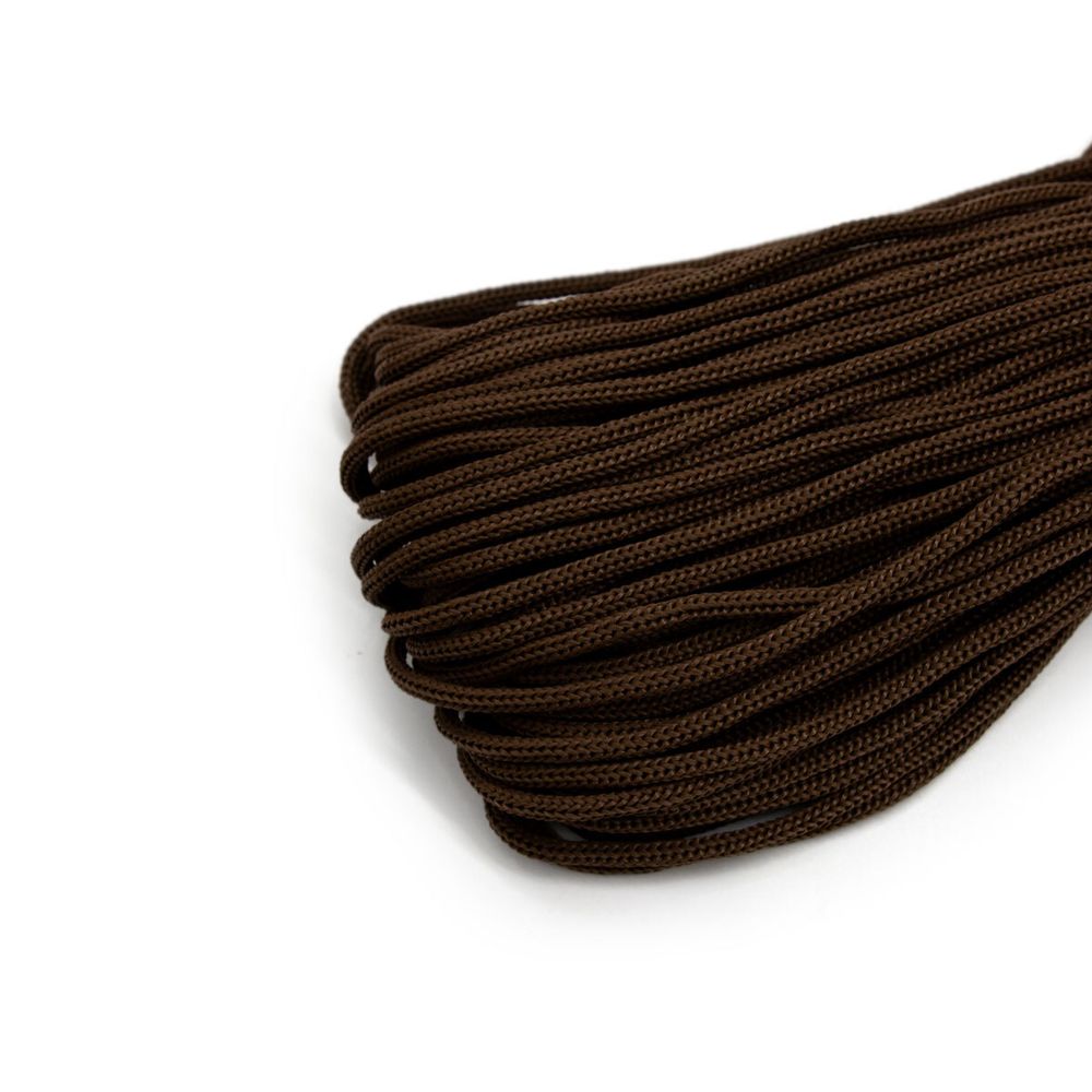 Шнур полипропилен круглый вязаный ⌀5.0 мм / 100 метров, 5-21 коричневый