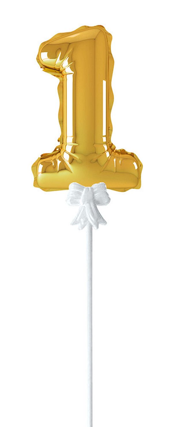 Шар самодув Цифра, 5 шт, (1), золотая, Boomzee FBZ-03