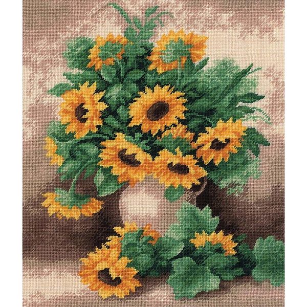 Набор для вышивания нитками РС Студия, Подсолнухи 28х33 см