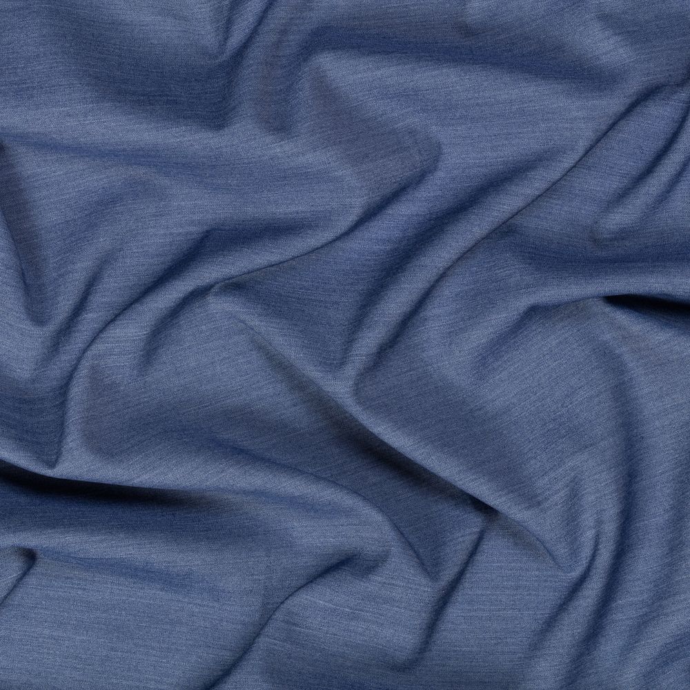 Ткань костюмная 200 г/м², 150х150±2 см, 24 дымчато-синий меланж/smoky blue melange, Gamma SUTF-005N