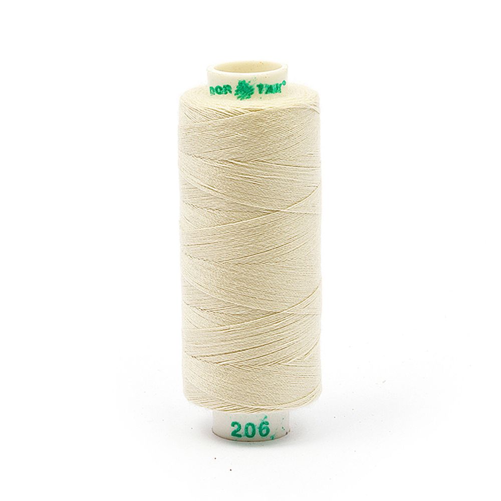 Нитки швейные бытовые Dor Tak 40/2, 366 м / 10 кат., 206 экрю