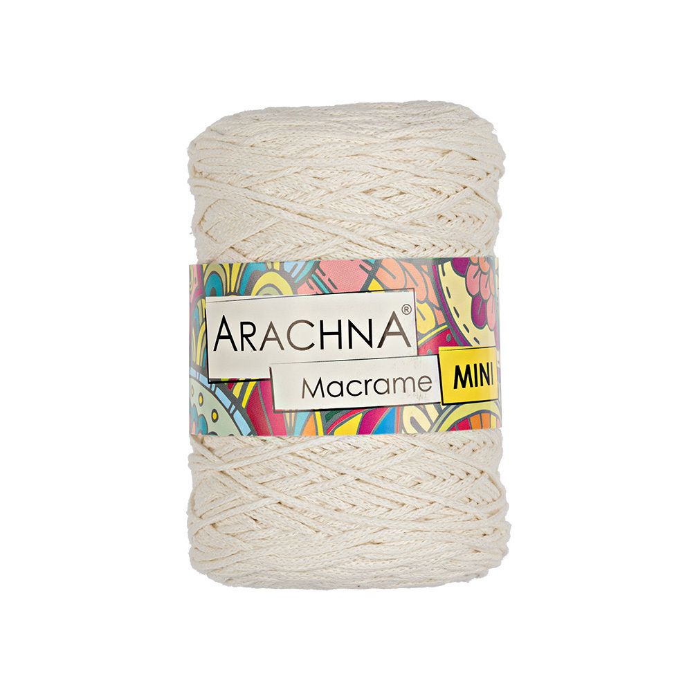 Пряжа Arachna Macrame Mini / уп.4 мот. по 250г, 230м, 02 молочный