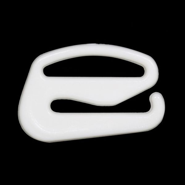 Крючки для бюстгальтера пластик 11.0 мм, 100 шт, белый