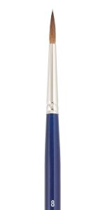 Кисть колонок круглая №08, 10 шт, длинная ручка, Vista-Artista 20111-08