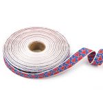 Лента (тесьма) жаккардовая 18.0 мм / 25±1 метров, белый-красный-синий, Gamma С3771Г17 рис.9699