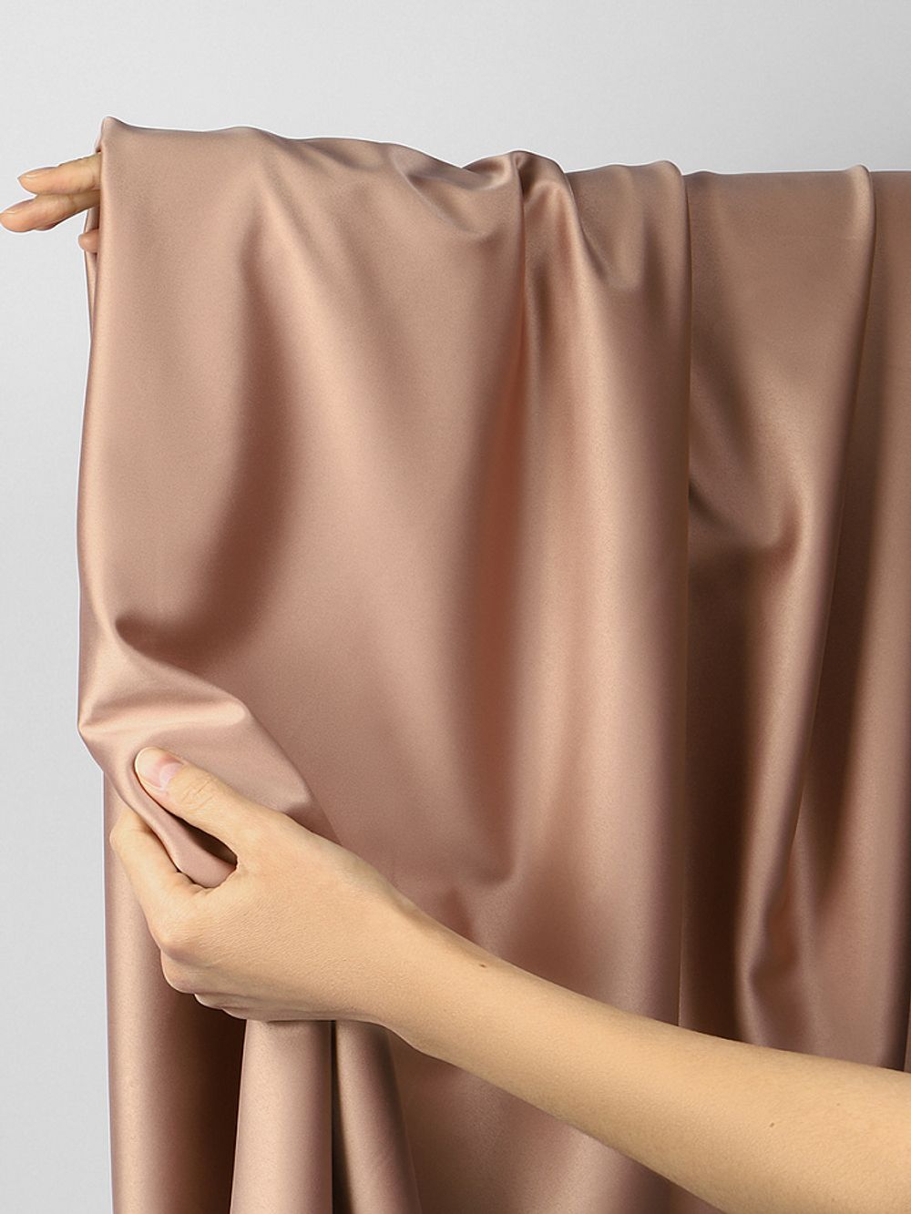 Атлас стрейч для нижнего белья 107 г/м², 125 см / 25 метров, 0180 цв.1412 античная роза