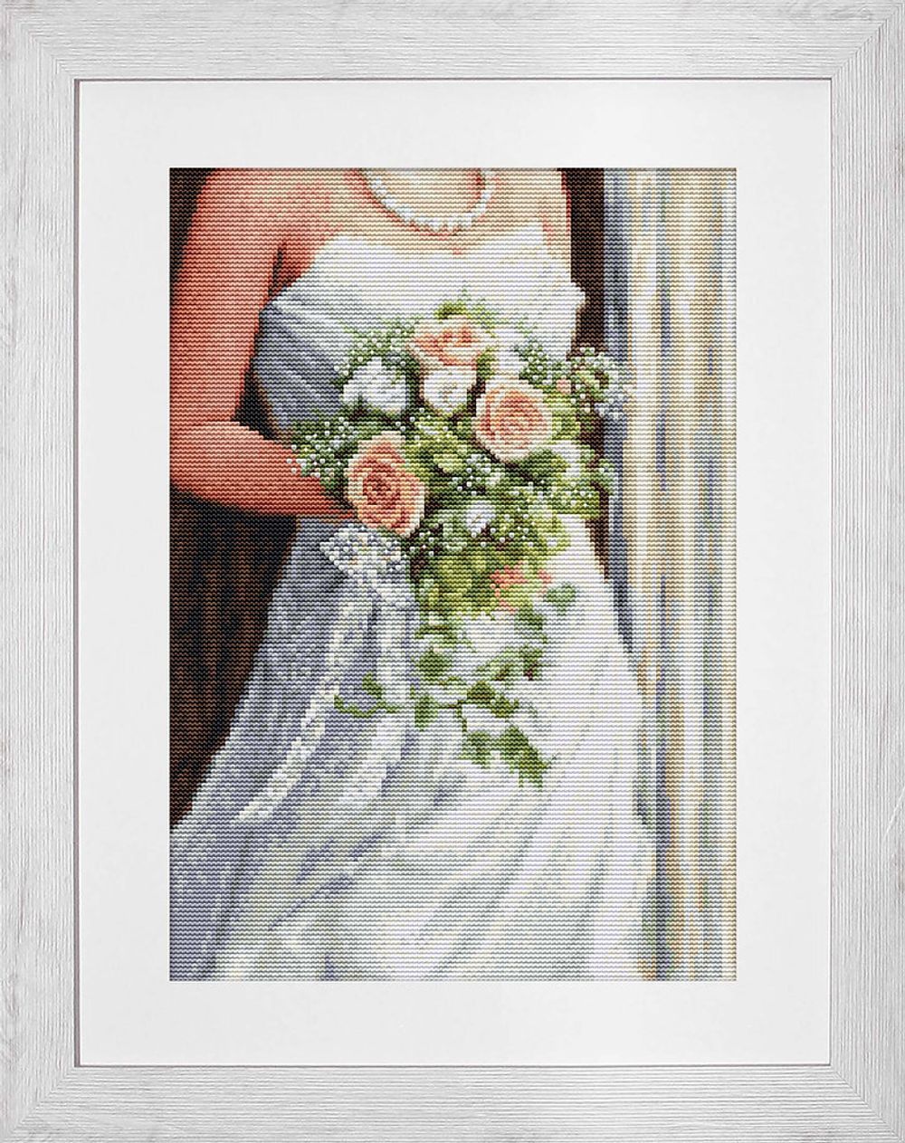 Набор для вышивания нитками Luca-S, Невеста 19х28 см