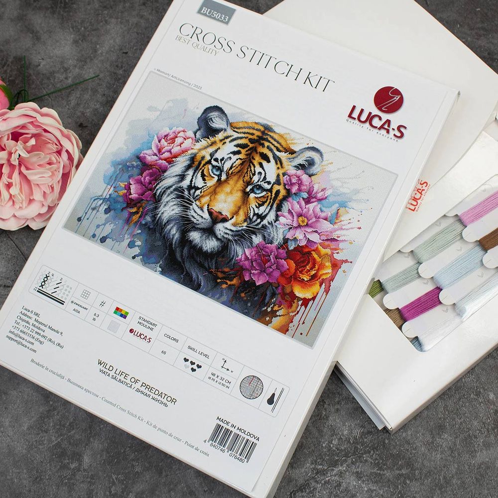 Набор для вышивания нитками Luca-S BU5033, Дикая Жизнь, 48х32см