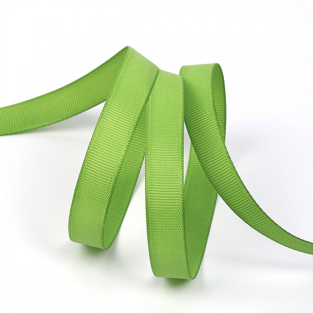 Лента репсовая (в рубчик) 12.0 мм, 548 зеленый киви уп.27,4м