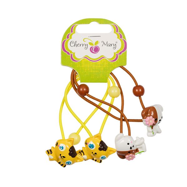 Набор резинок для волос 20 шт (5х4 шт), №01 ассорти, Cherry Mary R6103