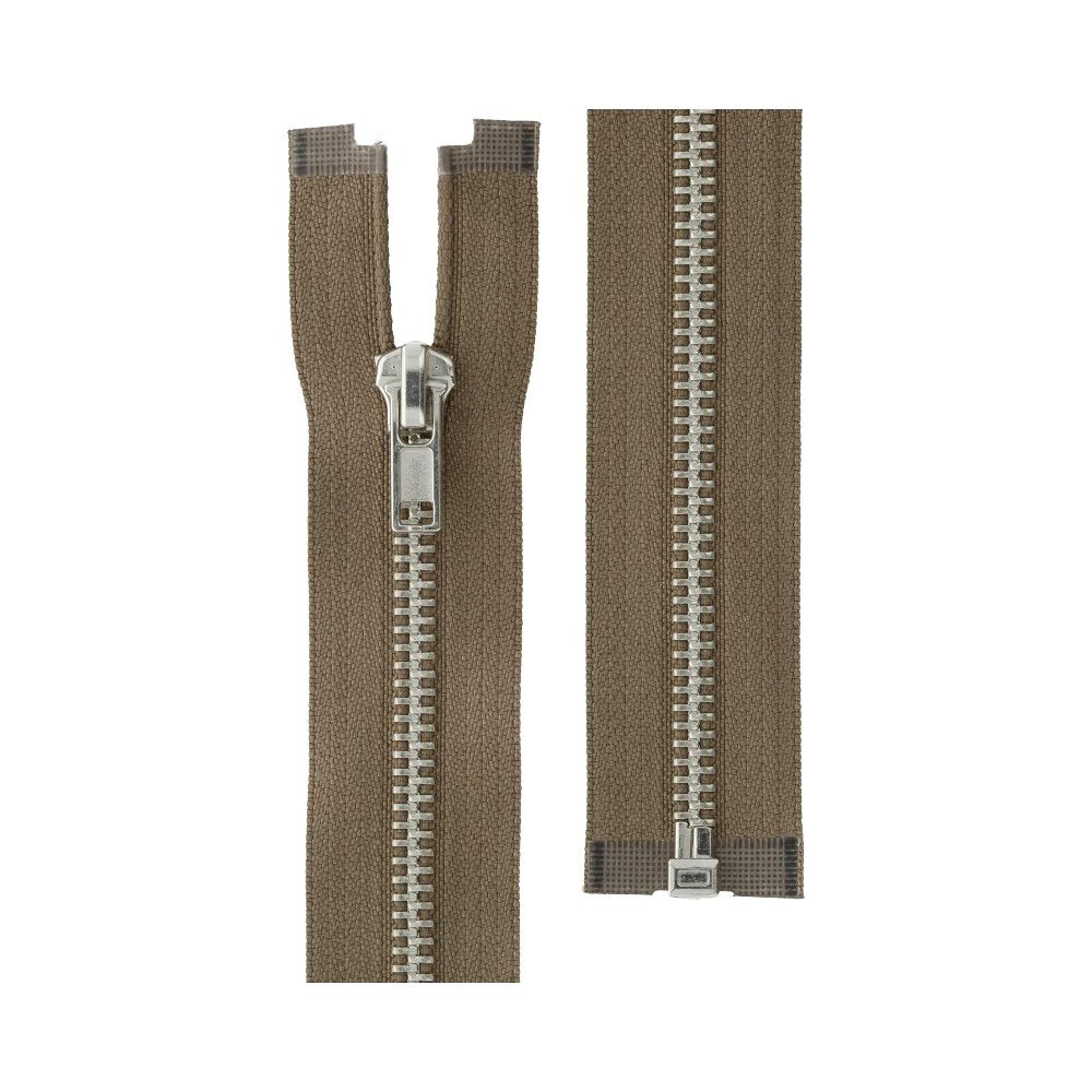 Молния металл Т5 (5 мм) 1 зам., разъем., 65 см, никель, 287 серо-коричневый, ZIP 5N Gamma, 10 шт Молния металл Т5 (5 мм) 1 зам., разъем., 65 см, никель, 287 серо-коричневый, ZIP 5N Gamma, 10 шт