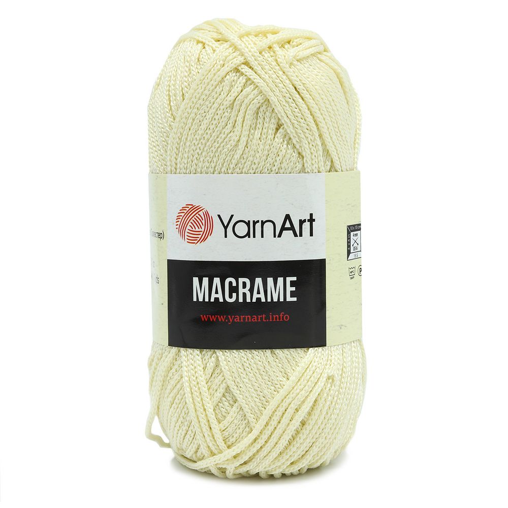 Пряжа YarnArt (ЯрнАрт) Macrame / уп.6 мот. по 90 г, 130м, 137 молочный