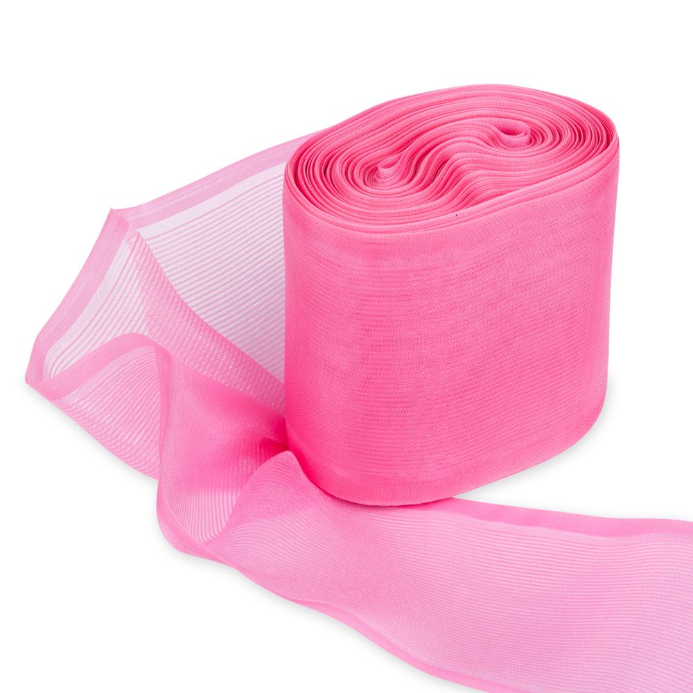 Лента капроновая (органза) для бантов 75-80.0 мм / 25±1 метров, розовый, Gamma С 3622, Gamma С 3622