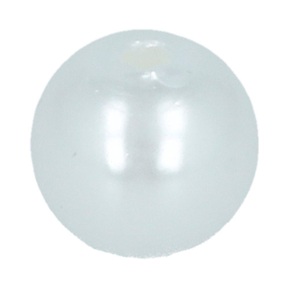 Бусины пластик ⌀8 мм, 50±2 шт, №01 белый, Zlatka PB-2