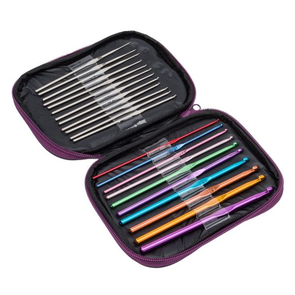 Набор крючков для вязания 0,6мм-6,5мм., упак(22 шт), MTW064