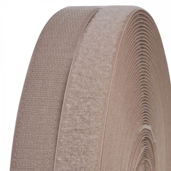 Лента контактная липучка (велкро) пришивная 25 мм / 25 метров, F297 (287) кор.серый, /пара/, кач.