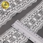 Кружево гипюр (плетёное) 80 мм, матовая нить TBY.0618, цв.белый уп.13.71м, Kruzhevo