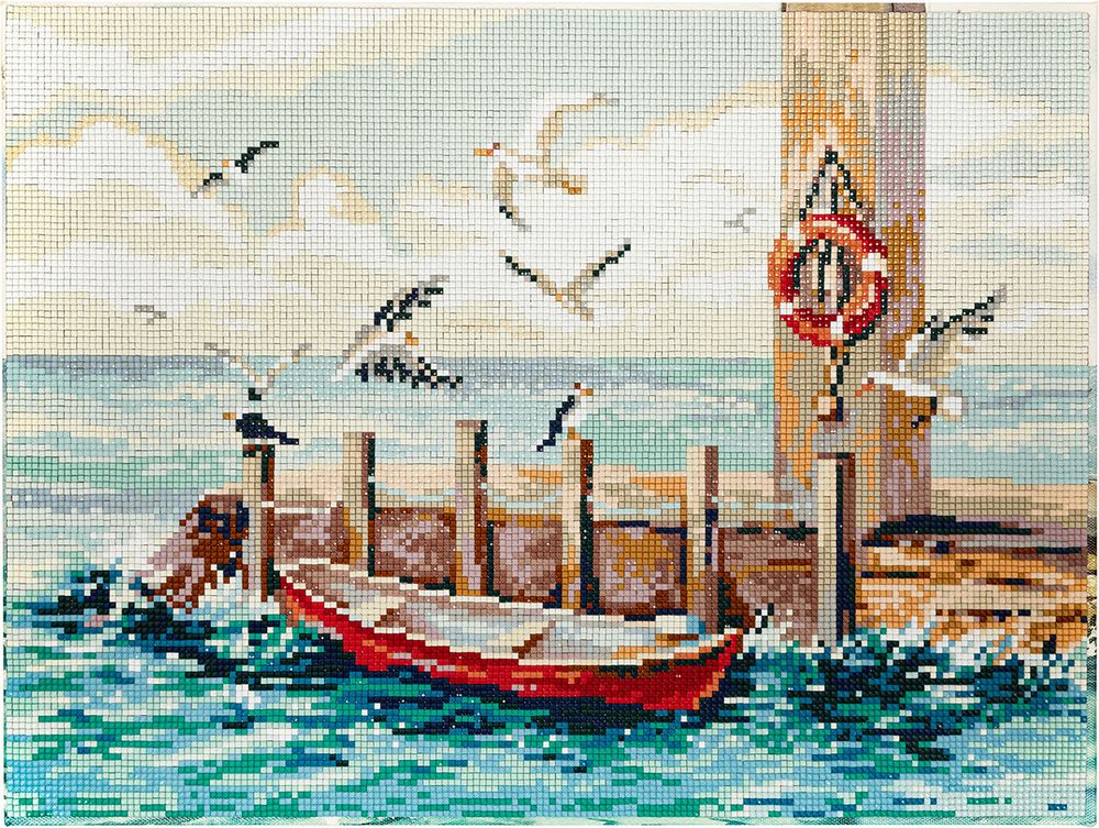 Алмазная (кристальная) мозаика Фрея, Морской прибой, 40х30 см