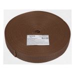 Стропа (ременная лента) 30 мм / 25 метров, толщ. 0.94 мм, [17.1 г/пог.м], 100% п/п, коричневый, Gamma 3075