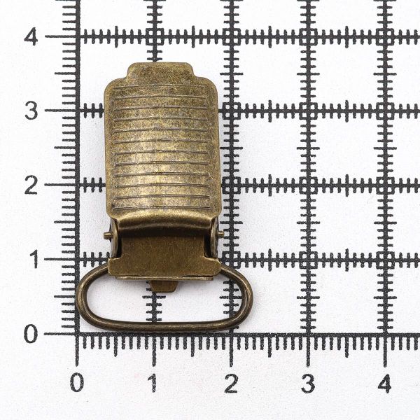 Клипса для подтяжек полоса 20.0 мм, сталь (антик), 20 шт