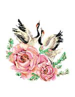 Алмазная (кристальная) мозаика Фрея, на подрамнике Пара журавлей, 30х40 см