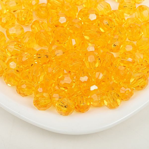 Бусины акрил ⌀10 мм, MG.3241-21, цв.21 желтый, уп.500 г, Magic4Hobby