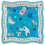 Тарелки бумажные Квадратные 6х6 шт, 02- рождение сына, Boomzee TRL-06