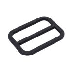 Пряжка регулировочная металл 30 мм (36х27 мм, d-3 мм, литая, черная резина, 4 шт