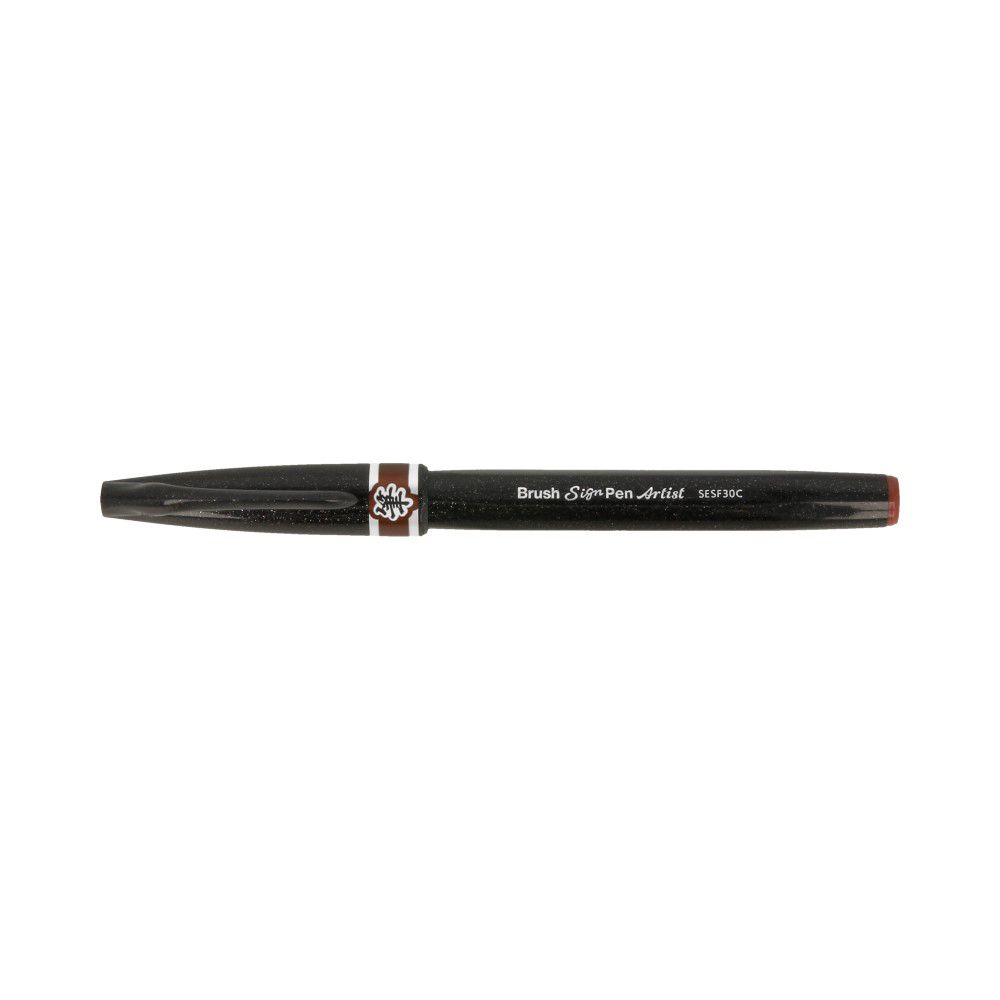 Браш пен Pentel Brush Sign Pen Artist, ultra-fine 0.5-5 мм, кисть/круглое тонкое, SESF30C-EX коричневый