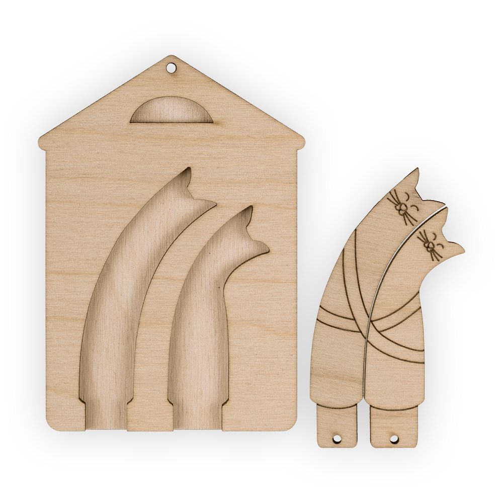 Заготовка из фанеры Ключница Обнимавши, 8.4х12.3 см, ВД-544 Mr.Carving