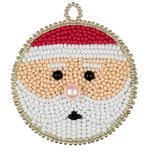 Набор для вышивания бисером Klart, Новогодняя игрушка. Дед Мороз, 6.5х6 см