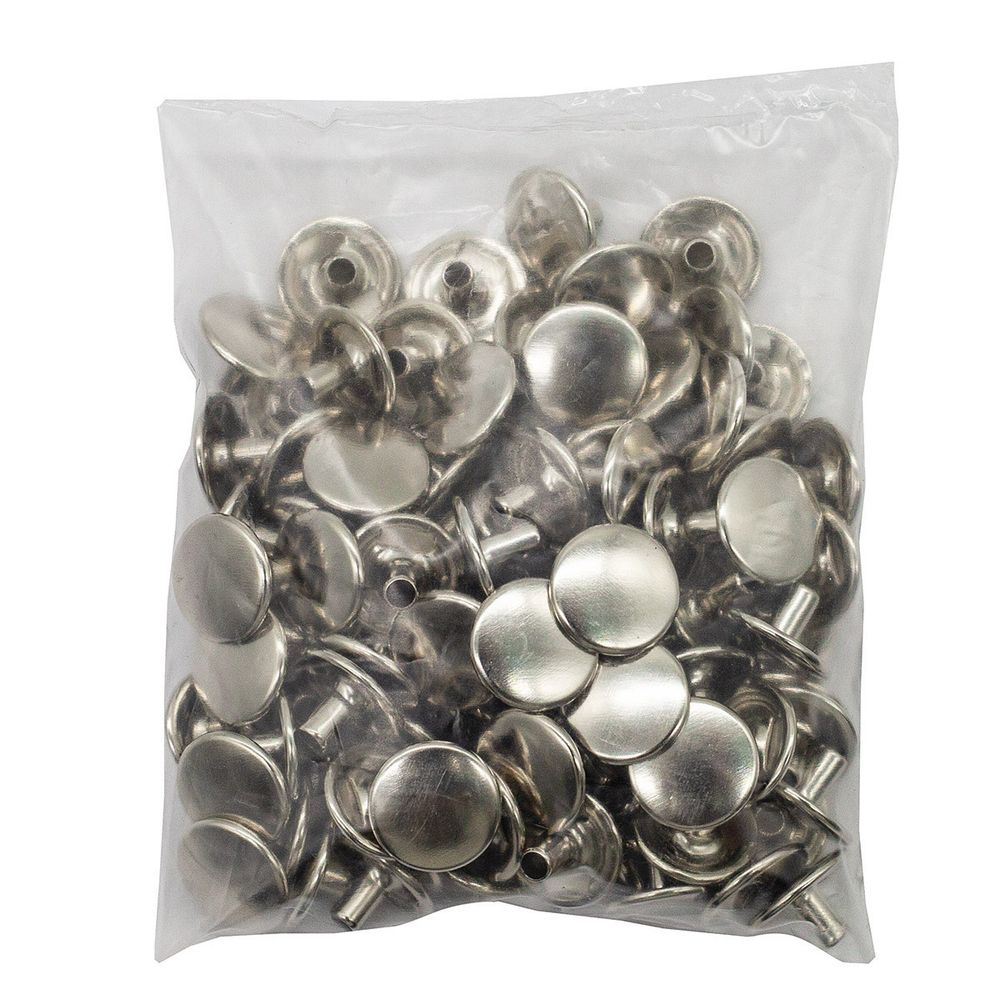 Часть кнопки Дельта (O-образная) ⌀15 мм (A-часть), 9/15 никель мет. кольц, 100 шт